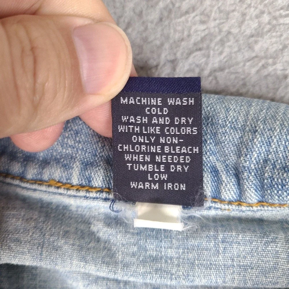 Gap‎ Girls Denim Jacket XXL Blue Trucker Jean Button Up Cotton